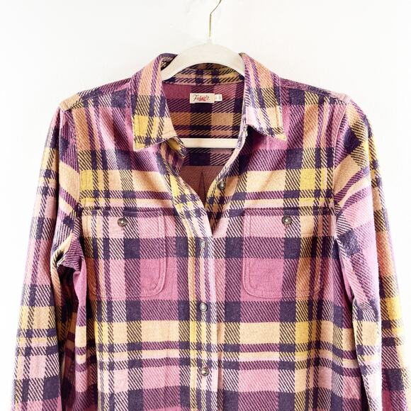 Faherty Legend Sweater Button Down Long Sleeve Shirt Pink Yellow Small - Picture 4 of 8